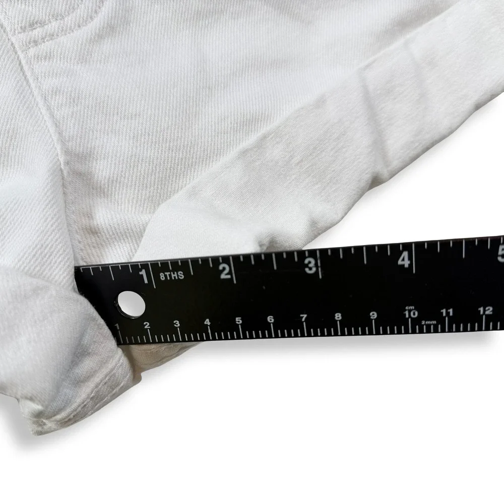 We The Free People White Denim Shortalls XS Cotton Bib Overalls OB1417658